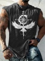 Camiseta sin mangas con estampado de animales para hombre, chaleco con estampado 3D de animales, ropa deportiva diaria, cuello redondo - details 2
