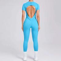 Conjunto de yoga sin costuras para mujer, yoga para mujer, sujetador deportivo acanalado, body de gimnasio, tres piezas de ropa deportiva, 1/2 pieza. - details 12