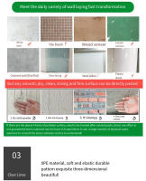 Pegatinas de Pared de Agua Impermeables Autoadhesivas Engrosadas Decoración de Habitación 35x35cm - details 4