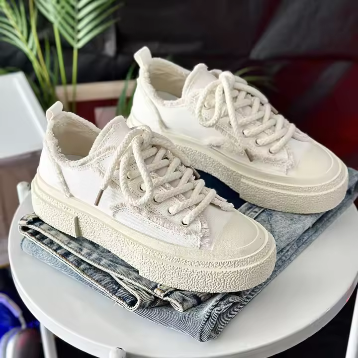 Zapatos Casuales de Monopatín para Pareja Zapatos de Lona Tendencia para Mujer y Hombre - 1