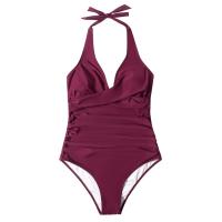 Traje de baño sexy 2025 con espalda cruzada y cuello en V, bikini de una pieza. - details 15