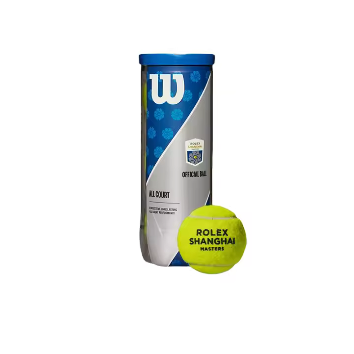 Pelotas de Tenis Wilson Oficiales - Abierto de EE. UU., Roland Garros, Shanghai Masters (Pack de 3) - Nivel Competición para Todas las Superficies - 1