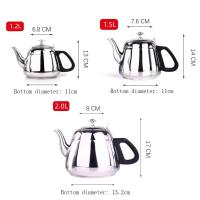 Tetera de acero inoxidable con infusor extraíble, tetera de 1,2 l/1,5 L/2L, contenedor de agua, Cocina de Inducción de Gas para el hogar y Camping - details 4