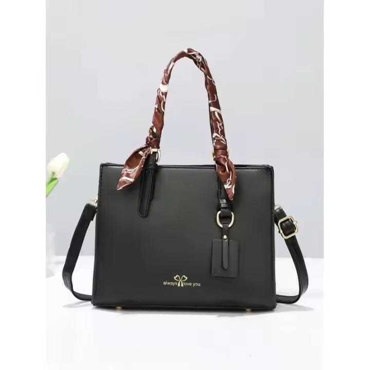 Mochila Casual de Gran Capacidad para Mujer Leten Bolso de Mano con Pañuelos Exquisitos - 1