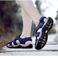 Sandalias deportivas de verano para hombre, sandalias para senderismo al aire libre, punta cerrada, cuero genuino, sandalias informales para caminar, zapatos de agua - details 23