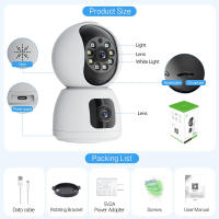 Cámaras de vigilancia wifi HD video llamar remoto inalámbrico WiFi interior inteligente doméstico 360 grados vigilancia - details 10