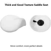 Taburete Ajustable Trabajo Taburete con Ruedas para peluquería Cocina Oficina salón de Belleza, Silla giratoria heces (Blanco) - details 5