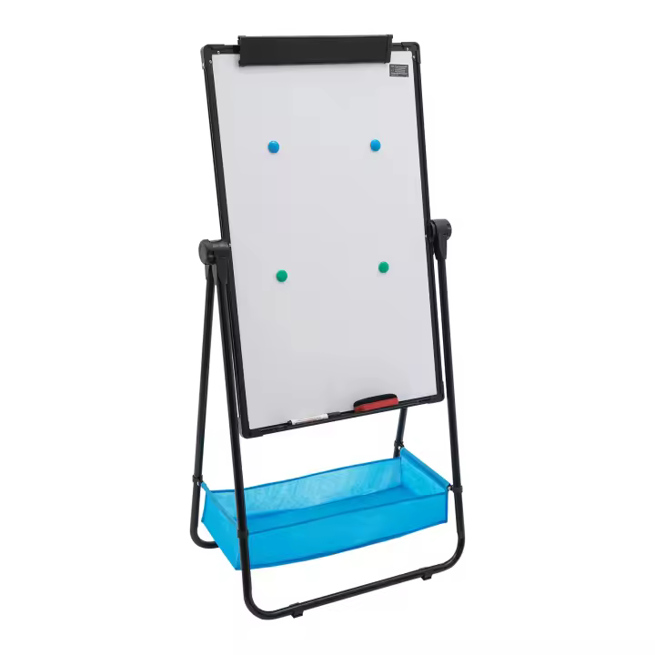 Dry Erase Board with Stand Height Adjustable & 360°Rotating, Portable U Stand Magnetic Whiteboard Writing Whiteboards 23.6*35.4" - 1