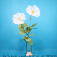 Nuevos accesorios de tiro artificiales de glorias de la mañana de imitación grandes, flores de gasa, cabeza de flor de paisajismo de boda de alta calidad para exteriores - details 0