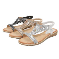 Sandalias de Mujer Talla Grande con Punta Redonda Bohemia Nueva Primavera 2025 con Pedrería. - details 3