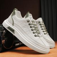 Zapatillas de Moda para Hombres MAINALUN Zapatos Deportivos Casuales de Tacón Bajo, Color Sólido, Punta Redonda, Suela de PVC, Forro de PU, Cierre Elástico, Plantilla de Tela Transpirable - details 4
