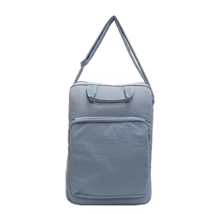 Bolso de nailon de gran capacidad para ordenador portátil, bolso de hombro, bolso cruzado, bolso de mano para documentos de oficina, bolso de mano con cremallera de Color sólido para ordenador - 1