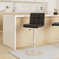 Taburetes de Bar de Altura Ajustable Diseño de Resalto con Respaldar Material de Cuero de Imitación - details 7