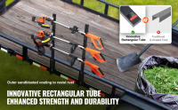 SucceBuy Trimmer Rack, Trimmer Rack de 3 lugares, soporte de bloqueo para remolque de paisaje, par - details 1