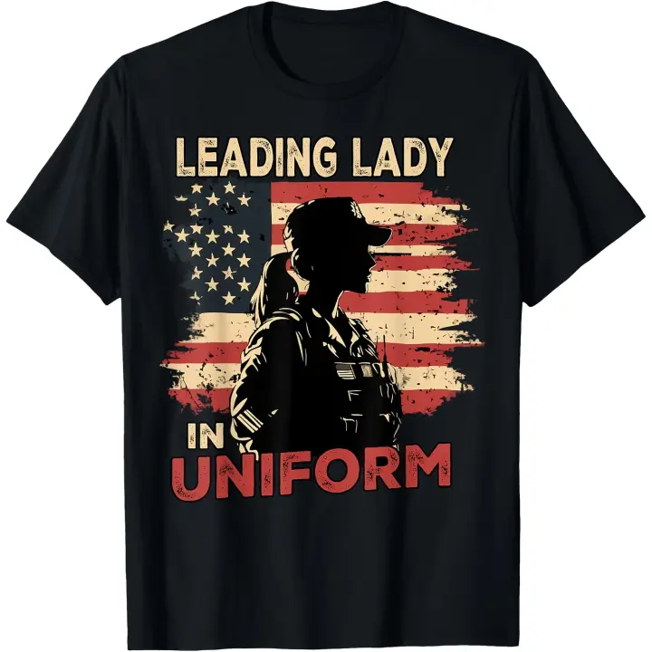 Camiseta militar para hombre, camiseta de veterano de las fuerzas armadas con soldado de la bandera americana - 1