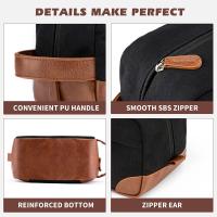 Bolsa de aseo colgante para hombre, bolsa de afeitar de lona resistente al agua con gran capacidad para viaje - details 11