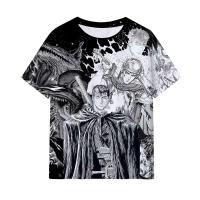 Camiseta con estampado 3D de Anime Berserk Guts para hombre y mujer, camiseta de manga corta de talla grande, Haruku Y2k deportivo de secado rápido y transpirable - details 3