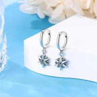 Pendientes de plata 925 con diseño de luna y estrellas, 2 pares para mujer, pendientes de hexagrama de plata de ley 925 para joyería de boda fina - details 2