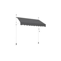Toldo Retráctil Manual 250 x 200 cm Toldo Para Balcón Ventana Puerta de Techo Plegable Impermeable Anti-UV Marrón - details 11