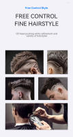 Kemei-cortadora de pelo eléctrica para hombre, máquina de corte de pelo inalámbrica, Kit de aseo, cuerpo de Metal - details 3