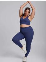 Sujetador deportivo curvo de yoga grande para mujer, body de gimnasio, trío súper elástico, conjunto de ropa deportiva, Oufit, 3XL - details 15