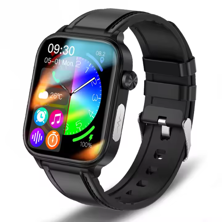PORCHEDDU 2025 Nueva Ia Diagnóstico médico Azúcar en sangre 1,96 inch 360*360 AMOLED HD Pantalla complete táctil Reloj inteligente hambres y Mujeres lípidos sanguíneos,ácido úrico,ECG + PPG,Bluetooth Llamada, reloj de fitness multifuncional intelente - 1