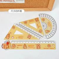 Capybara-conjunto de reglas de dibujos animados Kawaii para estudiantes, papelería, transportador triangular, regalos para niños, 2024 - details 0