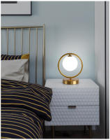 Tomaxin Lámpara de mesa con sensor táctil, lámpara de estudio compacta con protección ocular y bola de cristal enchufable dorada, lámpara de noche dimmable. - details 5