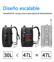 Mochila de negocios para hombre, bolsa de viaje de gran capacidad, almacenamiento multicapa, separación húmeda y seca, capacidad expandible - details 3