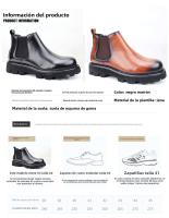 Botas casuales versátiles de cuero Chelsea de cuero de vaca superior Botas de cuero medianas - details 3