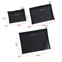 Bolsa negra con cremallera de gran capacidad, bolsa de lavado transparente, estuches de cosméticos, bolsas de cosméticos de malla, bolsa de aseo, bolsas de maquillaje - details 4