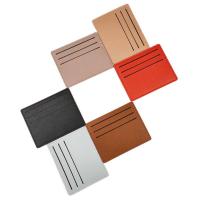 Tarjetero de cuero PU multiposición, bolso de tarjeta corto de estilo coreano Simple, Control de acceso de tarjeta, funda de tarjeta de crédito de identificación de Color sólido - details 1