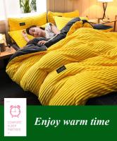 Funda de Edredón de Terciopelo Sólido Espeso para Invierno Conjunto de Ropa de Cama Doble Cubierta de Edredón Twin Queen King Comforter 220*240 - details 0