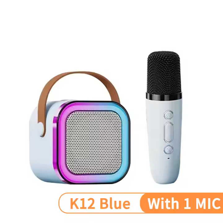 Máquina de Karaoke inalámbrica portátil con microfono Dual, Altavoz Bluetooth PA, KTV DSP System, Sonido Estéreo HIFI, Lices LED de Colores RGB - 1