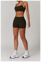 Sujetador de Yoga suave con espalda de belleza para mujer, entrenamiento de gimnasio, deportes de secado rápido, Top elástico con doble hombro y cuello, ropa interior para correr y Fitness al aire libre - details 11