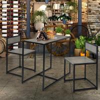 3 Piezas, 1 Mesa de Comedor con 2 Sillas, Conjunto de Comedor Pequeño para 2 Personas, Diseño Ahorro Espacio, Juego de Bistró para Bar, Balcón (Natural) - details 11
