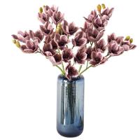 Orquídea Papilio Artificial de 6 cabezas, colores vivos, rama de flor de Cymbidium realista, tallos flexibles de tacto Real, flores falsas - details 1