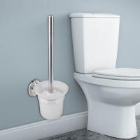 Cepillo De Inodoro Montado En La Pared Con Soporte Cepillo De Limpieza Acero Inoxidable Mango Largo Accesorios De Baño - details 0