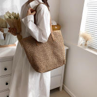 Bolso de ratán tejido para mujer, bolsa de hombro de gran capacidad para vacaciones en la playa, informal, a la moda - details 19