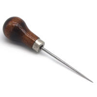 Aguja de Costura de Cuero para Tienda de Campaña con Mango de Madera Herramienta de Reparación de Agujeros Punzón de Hierro y Acero Normales para Bricolaje - details 5