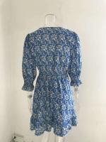 Nuevo Jersey de cintura de longitud media, vestido de manga corta con estampado bohemio - details 16