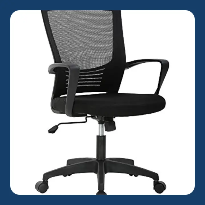 Silla de Oficina o Escritorio ergonómica con Soporte Lumbar y Respaldo de Malla Transpirable. Altura Regulable. Giratoria - 1