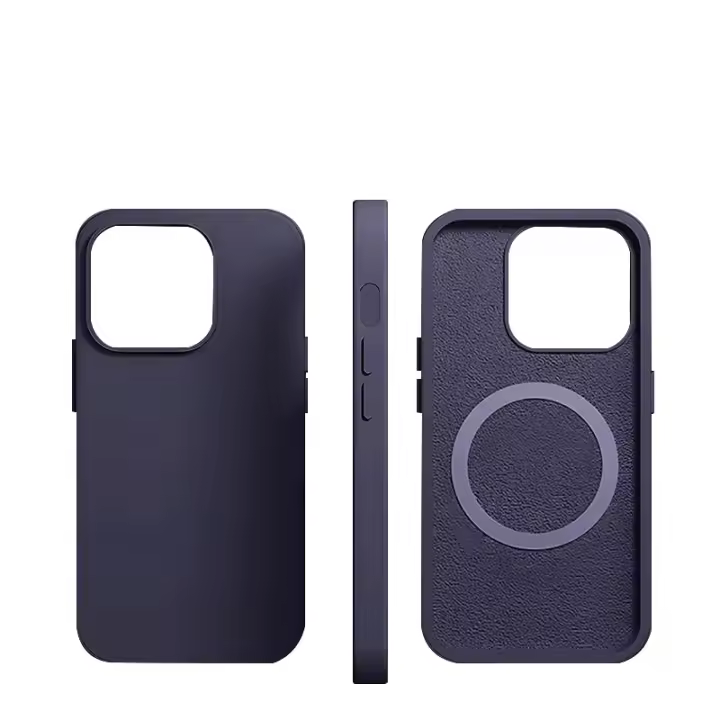Magsafe-Funda de silicona líquida de lujo para iPhone, funda suave a prueba de golpes, carga inalámbrica magnética, 13, 15, 14, 11, 12 Pro Max Plus - 1
