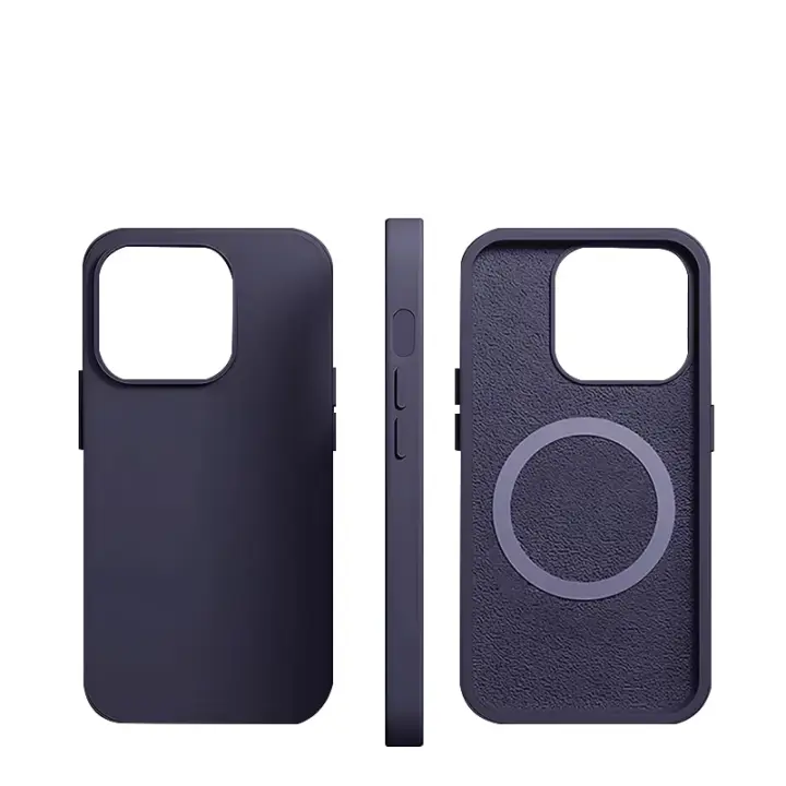 Magsafe-Funda de silicona líquida de lujo para iPhone, funda suave a prueba de golpes, carga inalámbrica magnética, 13, 15, 14, 11, 12 Pro Max Plus - 1