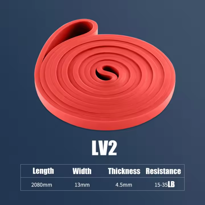 Conjunto de banda de resistencia de látex resistente para ejercicio elástico, banda de asistencia para dominadas, entrenamiento pesado, equipo de Fitness - 1