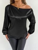 Blusa de satén de color blanco de manga larga, nueva camisa de verano para mujer - details 18