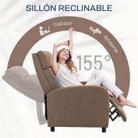 Silla de Relax Rebanable Manual Alta Comodidad en Sillón para Dormitorio y Oficina Carga de 150kg - details 12