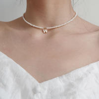 Imitación de perlas para mujeres, Pendientes de letra inicial con encanto de nombre de micro-inserción de circonita de moda Colla - details 4