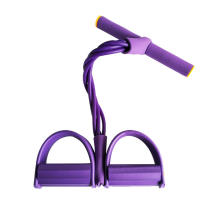 Bandas de resistencia de 4 tubos para Fitness, ejercitador de Pedal de látex, expansor de cuerda para sentarse, bandas elásticas, equipo de Yoga, entrenamiento de Pilates - details 5