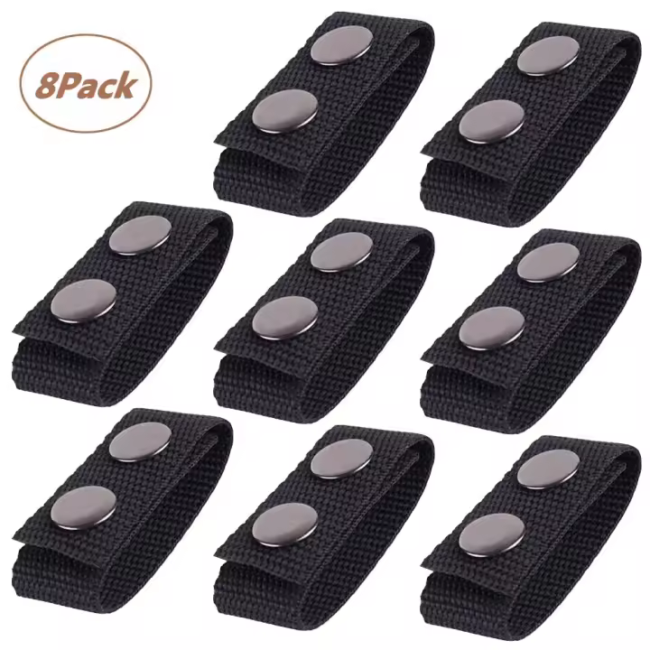Hebilla de cinturón de doble broches de 1/4/8 piezas, cinturón portátil de alta resistencia, correa de nailon duradera para deportes al aire libre - 1